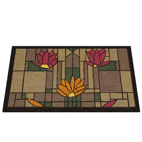 Frank Lloyd Wright Waterlilies Design Doormat Perspective