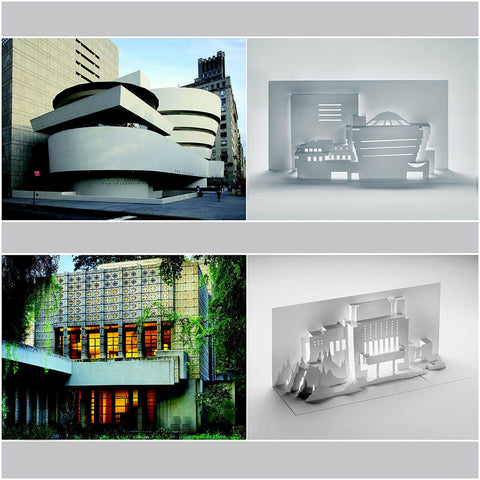 Frank Lloyd Wright Paper Models: 14 Kirigami Buildings to Cut and Fold 