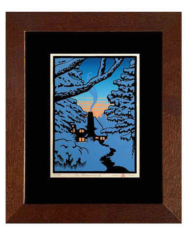 Laura Wilder The Gloaming II Limited Edition Framed Matted Block Print