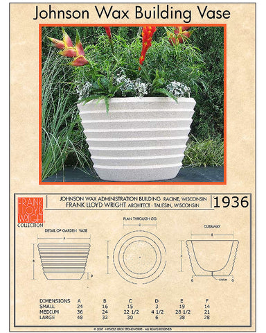 Frank Lloyd Wright Medium Johnson Wax Building Vase