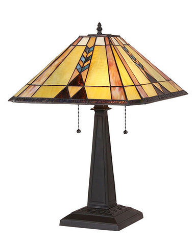 Stained Glass Arts & Crafts Kent Table Lamp