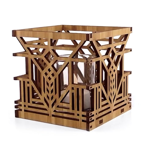 Frank Lloyd Wright Lake Geneva Design Wood Votive