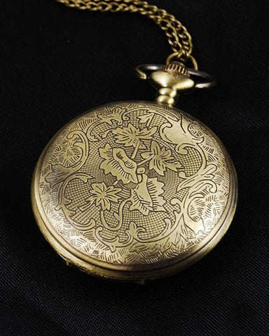 Vintage Style Art Deco Pocket Watch Pendant 2
