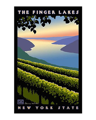 Laura Wilder The Finger Lakes Matted Offset Lithograph Print