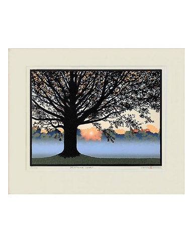 Laura Wilder Morning Mist Limited Edition Matted Block Print