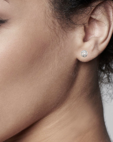 Mackintosh Silver Rose Studs