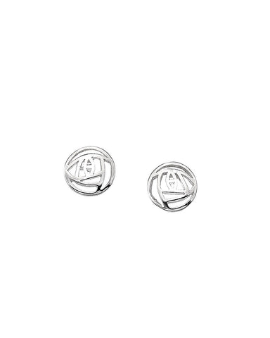 Mackintosh Silver Rose Studs