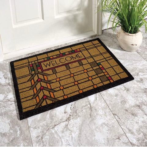 Frank Lloyd Wright Colored Martin House Welcome Doormat 