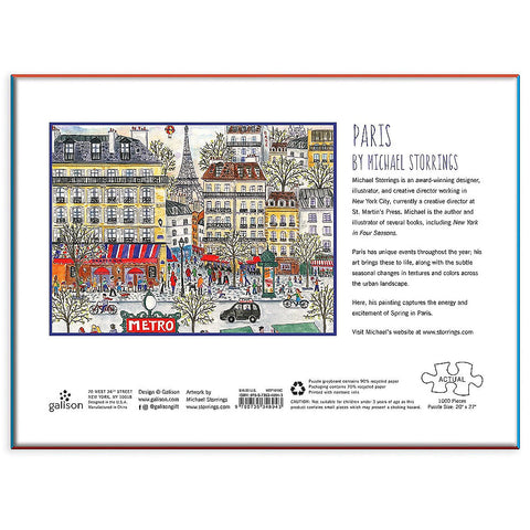 Paris by Michael Storrings 1000 Piece Jigsaw Puzzle