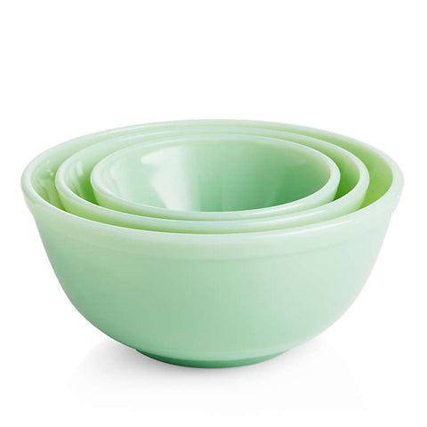 Mosser Glass 3-Piece Jadeite Mixing Bowl Set Nesting