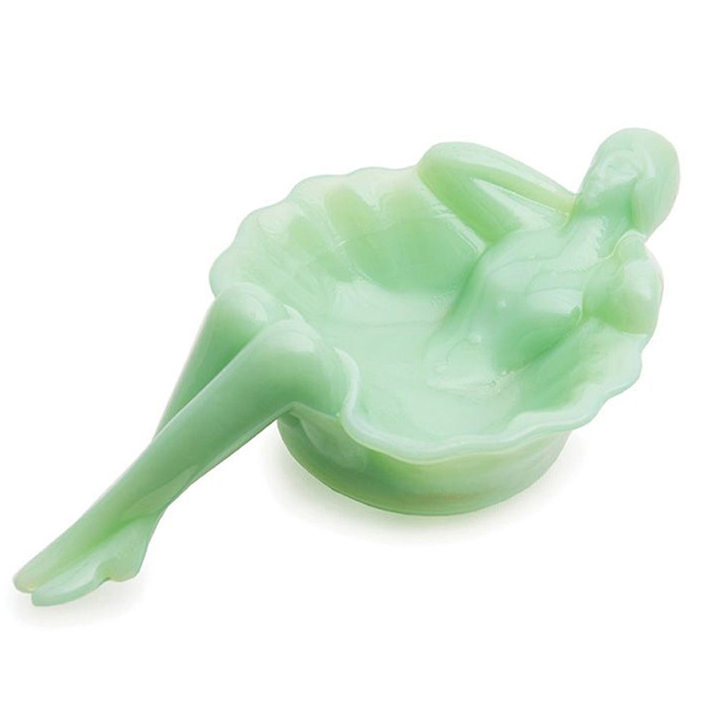 thumbnail image 2 of Mosser Glass 6-Inch Jade Cake Plate / Stand – Handmade In USA, Round 2 of 5