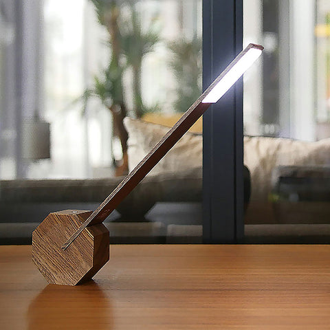 Octagon One Desk Lamp - Walnut