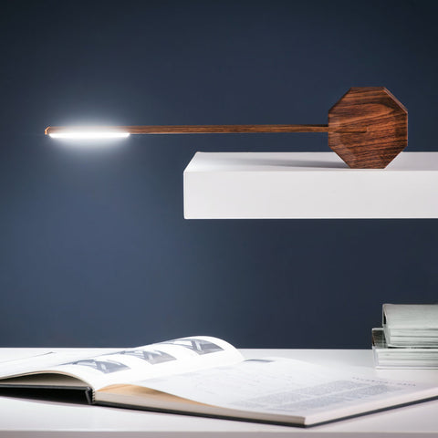 Octagon One Desk Lamp - Walnut