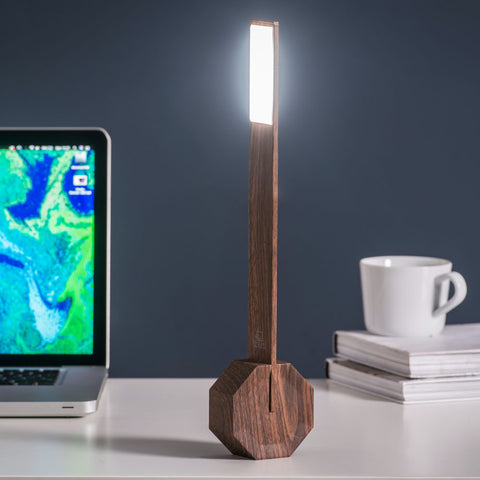 Octagon One Desk Lamp - Walnut