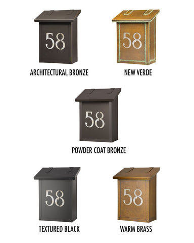 Numbered Vertical Mailbox Finishes