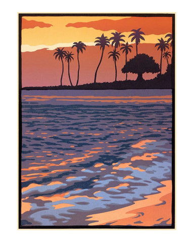 Laura Wilder Paradise I Limited Edition Framed Matted Block Print Only