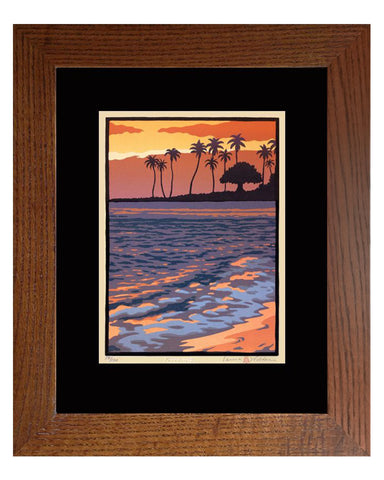 Laura Wilder Paradise I Limited Edition Framed Matted Block Print