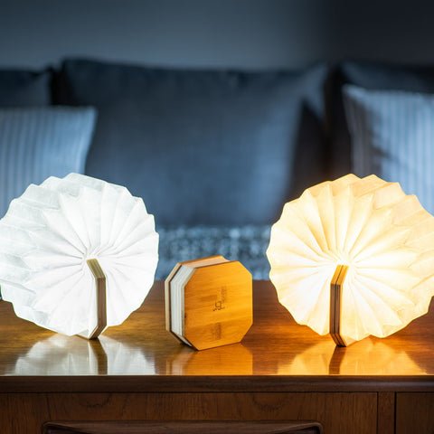 Smart Accordion Lamp - Natural Walnut