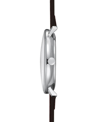Sternglas Hamburg Satin Silver / Vintage Mocha Watch side