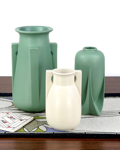 Teco Vase - Four Buttress Green