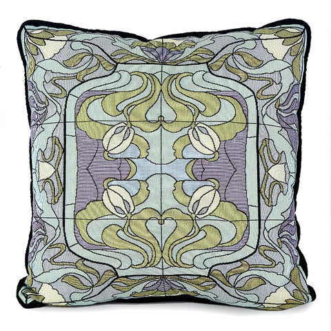 Arts & Crafts Thistle and Rosebud Warm Mist Pillow