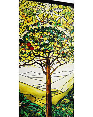 Tiffany Tree of Life Stained Glass Inset