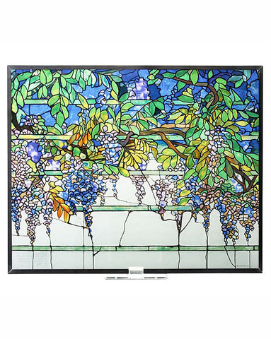 Tiffany Wisteria Stained Glass Panel