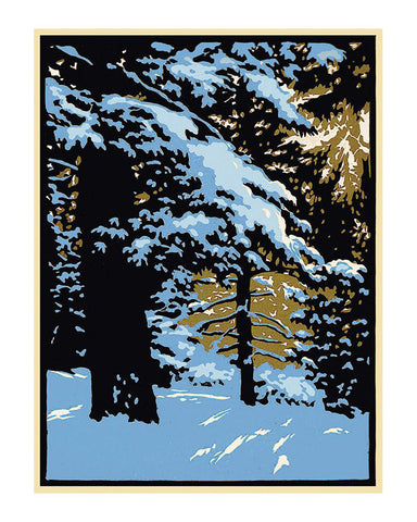 Laura Wilder Winter Woods I Framed Matted Mini Giclée Print Only