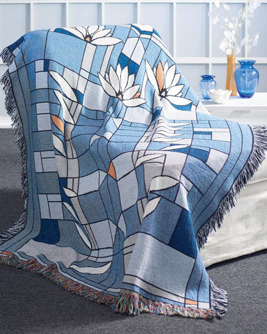 Frank Lloyd Wright Waterlilies Tapestry Throw