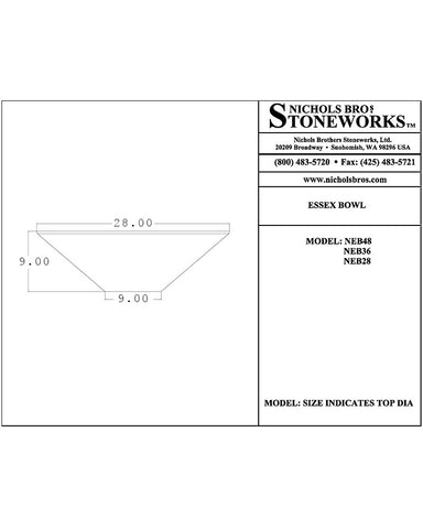 Essex Bowl Small Planter Vase measurements