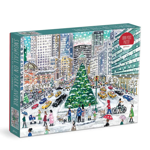 Snowfall Park Ave by Michael Storrings 1000 Piece Jigsaw Puzzle