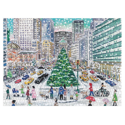 Snowfall Park Ave by Michael Storrings 1000 Piece Jigsaw Puzzle