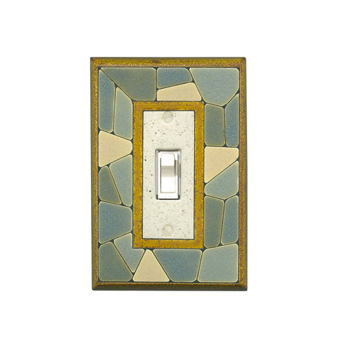 Mosaic Border Ceramic Tile Switch Plate Single Toggle