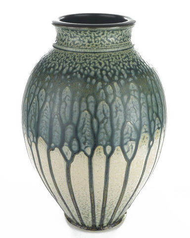 Stofan Pottery Ceramic Traditional Vase - Blue Large